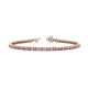 1 - Izarra 2.30 mm Pink Sapphire and Diamond Eternity Tennis Bracelet 