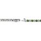 2 - Izarra 2.30 mm Green Garnet and Diamond Eternity Tennis Bracelet 