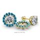 1 - Serena 0.70 ctw (2.00 mm) Round London Blue Topaz Jackets Earrings 