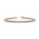 1 - Izarra 2.30 mm Amethyst and Diamond Eternity Tennis Bracelet 