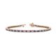 1 - Izarra 2.30 mm Iolite and Diamond Eternity Tennis Bracelet 