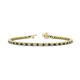 1 - Izarra 2.30 mm Black and White Diamond Eternity Tennis Bracelet 