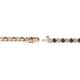 2 - Izarra 2.30 mm Black and White Diamond Eternity Tennis Bracelet 