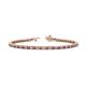 1 - Izarra 2.30 mm Rhodolite Garnet and Diamond Eternity Tennis Bracelet 