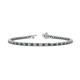 1 - Izarra 2.30 mm Diamond and Lab Created Alexandrite Eternity Tennis Bracelet 