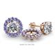 1 - Serena 0.78 ctw (2.00 mm) Round Tanzanite Jackets Earrings 