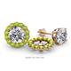 1 - Serena 1.03 ctw (2.00 mm) Round Peridot Jackets Earrings 