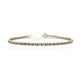 1 - Izarra 2.00 mm Green Garnet and Diamond Eternity Tennis Bracelet 