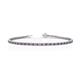 1 - Izarra 2.00 mm Amethyst and Diamond Eternity Tennis Bracelet 
