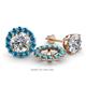 1 - Serena 0.70 ctw (2.00 mm) Round London Blue Topaz Jackets Earrings 