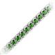 2 - Tiara 3.10 mm Green Garnet Eternity Tennis Bracelet 