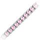 2 - Tiara 3.10 mm Pink Tourmaline Eternity Tennis Bracelet 