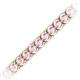 2 - Tiara 3.10 mm Pink Tourmaline Eternity Tennis Bracelet 