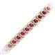 2 - Tiara 3.10 mm Rhodolite Garnet Eternity Tennis Bracelet 