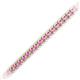 2 - Tiara 2.60 mm Pink Sapphire Eternity Tennis Bracelet 