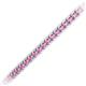 2 - Tiara 2.00 mm Pink Sapphire Eternity Tennis Bracelet 