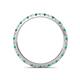 5 - Lara 2.00 mm Emerald and Diamond Eternity Band 