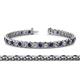 1 - Tiara 3.80 mm Blue Sapphire and Diamond Eternity Tennis Bracelet 
