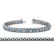1 - Tiara 3.80 mm Blue Topaz and Diamond Eternity Tennis Bracelet 