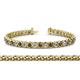 1 - Tiara 3.80 mm Smoky Quartz and Diamond Eternity Tennis Bracelet 