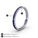 5 - Rebica 2.50 mm Princess Cut Blue Sapphire Eternity Band 