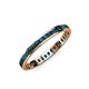 4 - Rebica 2.50 mm Princess Cut Blue Diamond Eternity Band 