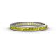 1 - Rebica 2.50 mm Princess Cut Yellow Diamond Eternity Band 