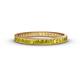 1 - Rebica 2.50 mm Princess Cut Yellow Diamond Eternity Band 