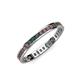 4 - Rebica 2.50 mm Princess Cut Created Alexandrite Eternity Band 