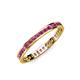 4 - Rebica 2.50 mm Princess Cut Pink Tourmaline Eternity Band 