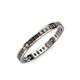 4 - Rebica 2.50 mm Princess Cut Smoky Quartz Eternity Band 
