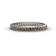 1 - Rebica 2.50 mm Princess Cut Smoky Quartz Eternity Band 