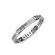 4 - Rebica 2.50 mm Princess Cut Lab Grown Diamond Eternity Band 