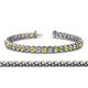 1 - Tiara 3.80 mm Yellow Sapphire and Lab Grown Diamond Eternity Tennis Bracelet 