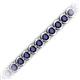 2 - Tiara 3.80 mm Blue Sapphire Eternity Tennis Bracelet 