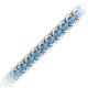 2 - Tiara 3.80 mm Blue Topaz Eternity Tennis Bracelet 