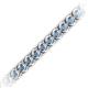 2 - Tiara 3.50 mm Aquamarine Eternity Tennis Bracelet 