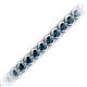 2 - Tiara 3.50 mm Blue Diamond Eternity Tennis Bracelet 