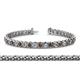 1 - Tiara 3.50 mm Smoky Quartz and Diamond Eternity Tennis Bracelet 