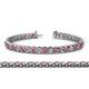 1 - Tiara 3.50 mm Rhodolite Garnet and Diamond Eternity Tennis Bracelet 