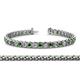 1 - Tiara 3.50 mm Green Garnet and Lab Grown Diamond Eternity Tennis Bracelet 