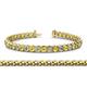 1 - Tiara 3.50 mm Yellow Sapphire and Lab Grown Diamond Eternity Tennis Bracelet 