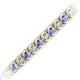 2 - Tiara 3.50 mm Tanzanite and Lab Grown Diamond Eternity Tennis Bracelet 