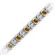 2 - Tiara 3.50 mm Citrine and Lab Grown Diamond Eternity Tennis Bracelet 