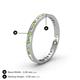 4 - Rebica 2.50 mm Princess Cut Peridot and Diamond Eternity Band 