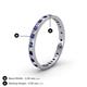4 - Rebica 2.50 mm Princess Cut Blue Sapphire and Diamond Eternity Band 