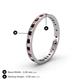 4 - Rebica 2.50 mm Princess Cut Red Garnet and Diamond Eternity Band 
