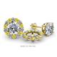 1 - Serena 2.00 mm Round Yellow Sapphire and Diamond Jacket Earrings 