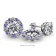 1 - Serena 2.00 mm Round Tanzanite and Diamond Jacket Earrings 