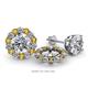 1 - Serena 2.00 mm Round Citrine and Diamond Jacket Earrings 